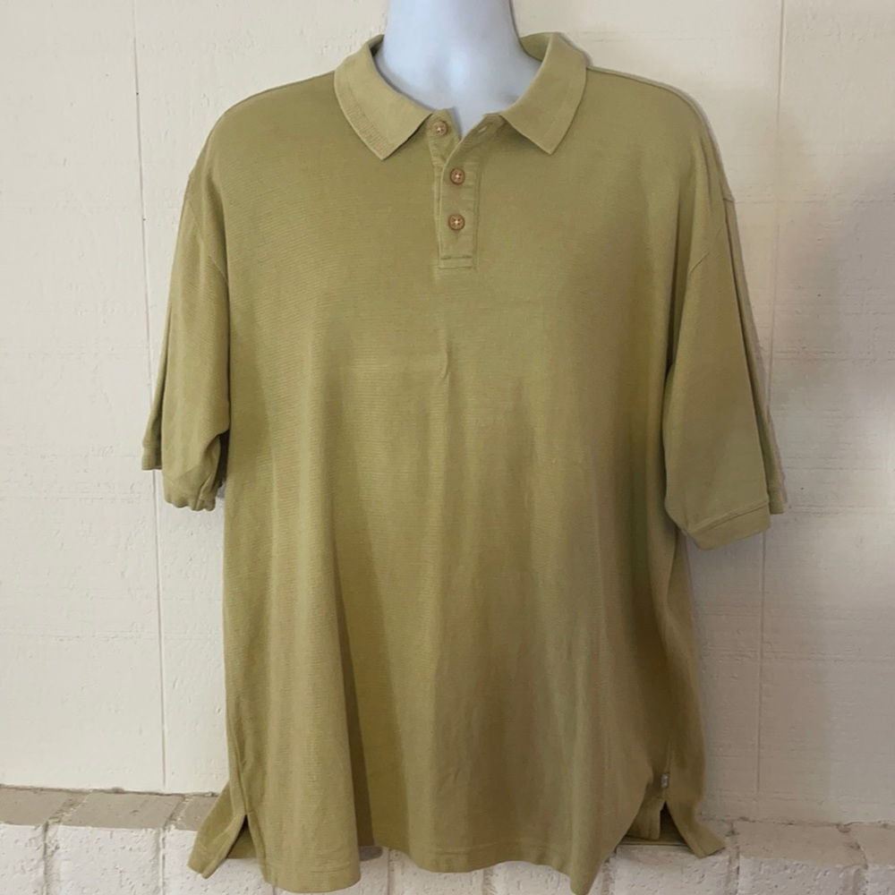 TOMMY BAHAMA POLO SHIRT. GREEN,EXTRA LARGE.